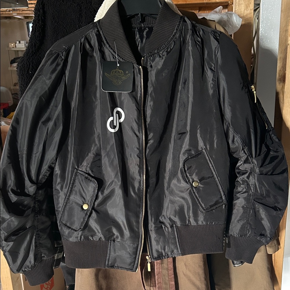 Classic Black Bomber Jacket